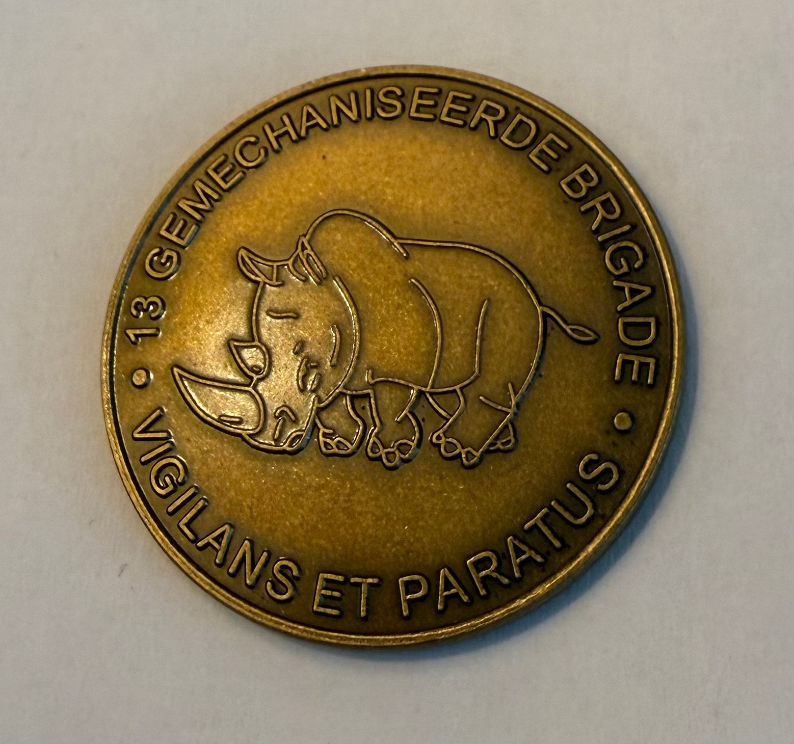 Coin 13 Gemechaniseerde Brigade Munt 13 Mechbrig Landmacht, Ophalen of Verzenden, Overige materialen