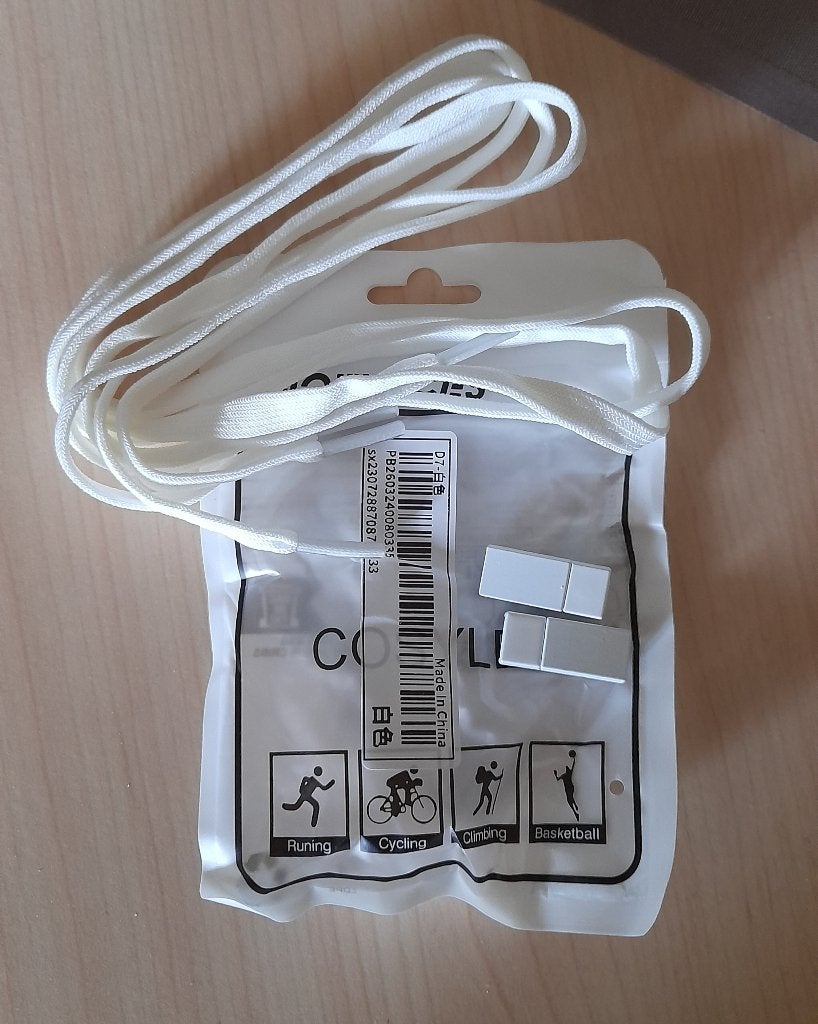Witte veters met elastiek 1 meter., Ophalen of Verzenden, Nieuw, Wit, Sneakers of Gympen