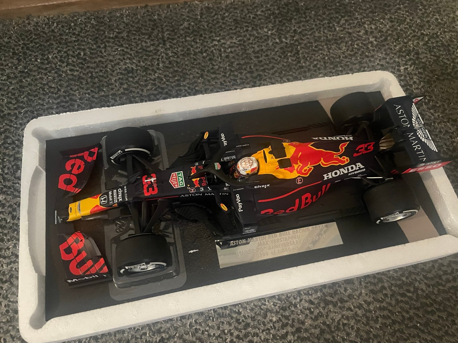 Max Verstappen RB16 70th Anniversary 2020 1:18 Nr.399/1000, Verzenden, Nieuw, Auto, MiniChamps