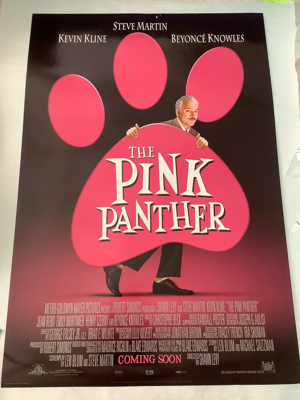 THE PINK PANTHER  USA FILMPOSTER  68-101 cm double sided, Ophalen of Verzenden, Zo goed als nieuw, A1 t/m A3, Film en Tv