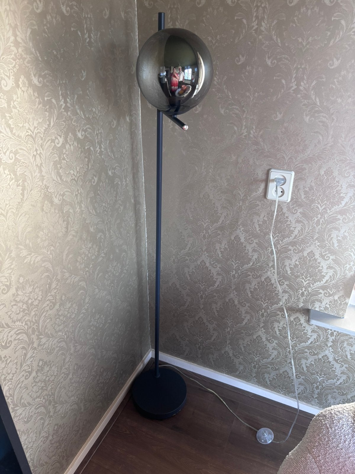 Antraciet vloerlamp, Huis en Inrichting, Ophalen, Zo goed als nieuw, 150 tot 200 cm