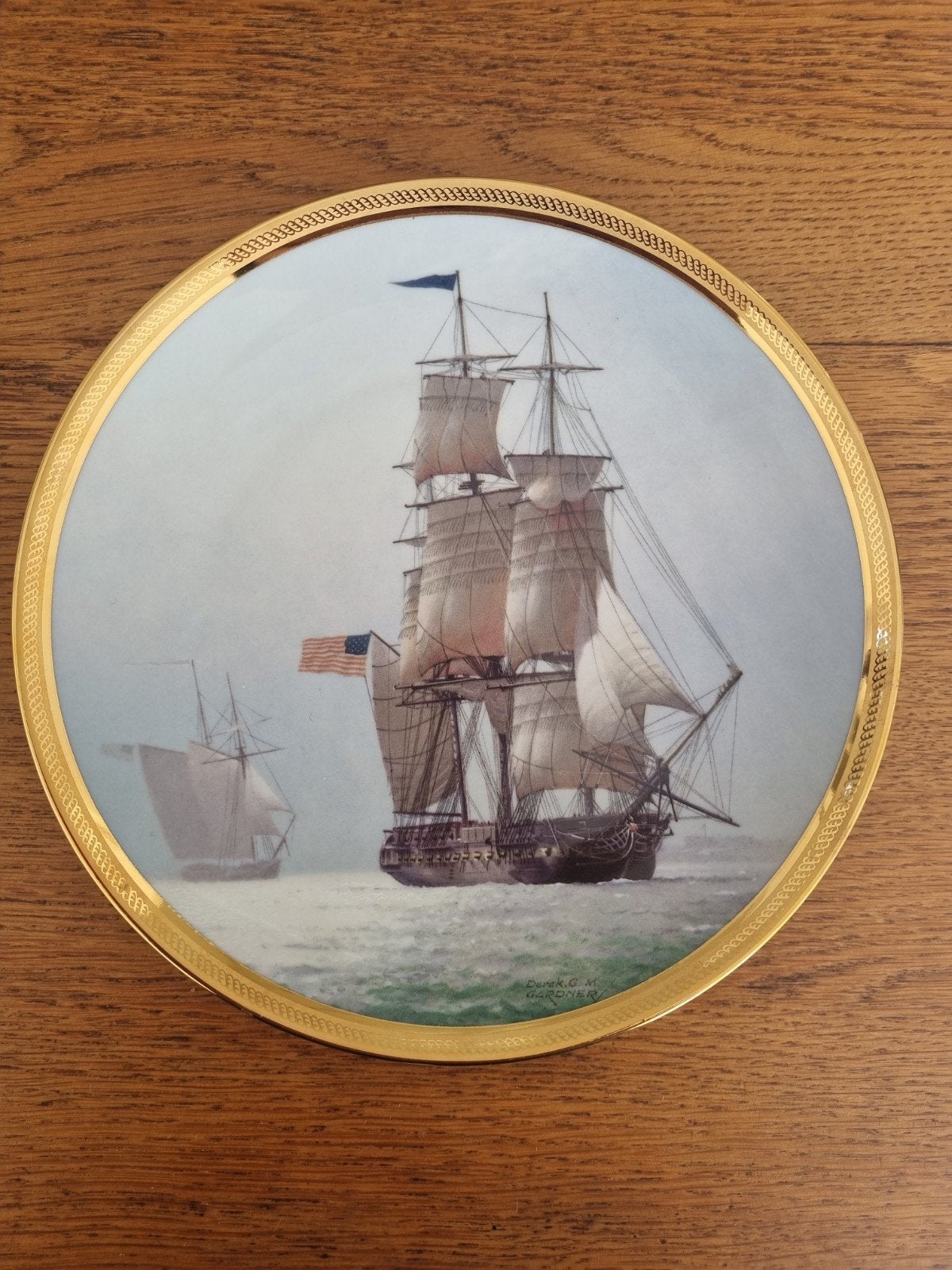 Franklin Mint 'Constitution' schip bord - Derek G.M. Gardner, Ophalen of Verzenden