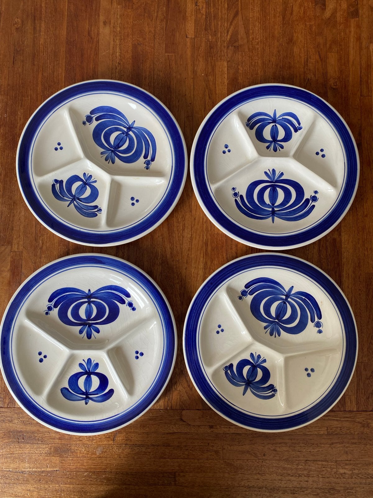 Set van 4 SMF Schramberg Handgemalt borden, Ophalen of Verzenden