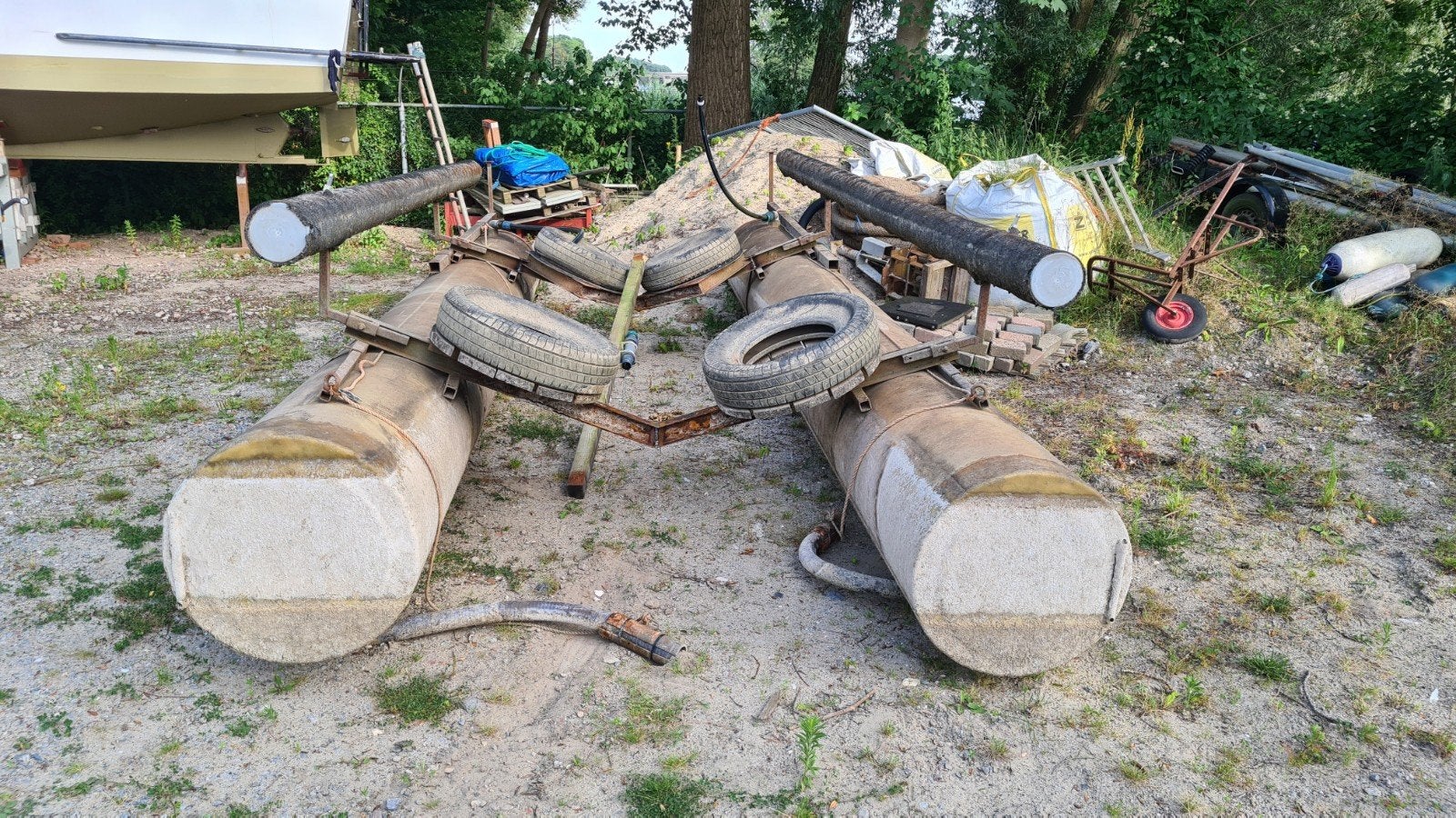 Bootlift met werk, Ophalen