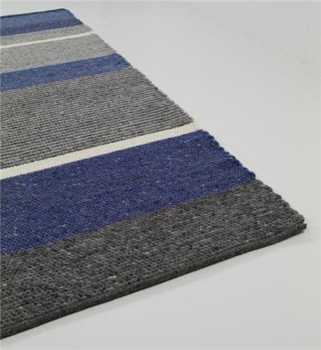 vloerkleed Brinker Kjul Blue 240x340 cm van €1398- voor €399, Grijs, Brinker Carpets, Ophalen of Verzenden, 200 cm of meer