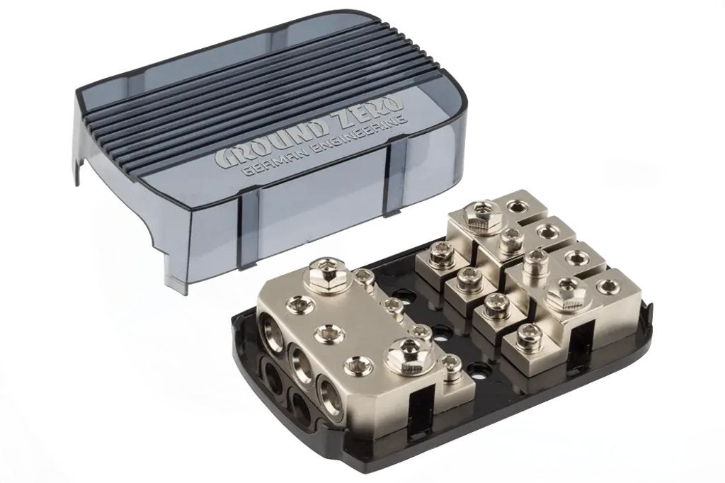 Ground Zero GZFH 3.50/4.20 Mini-ANL gezekerde verdeelblok, Auto diversen, ., Nieuw, Ophalen of Verzenden, .