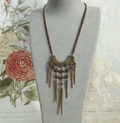 Vintage Boho Ketting met Hanger, Sieraden, Tassen en Uiterlijk, Kettingen, Overige materialen, Verstelbaar, Overige kleuren, Nieuw