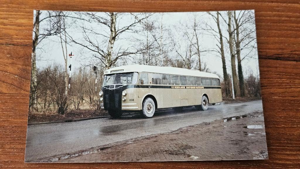 Foto BUS NBM Zeist 1108 NS Winschoten Museumbus, Verzamelen, Spoorwegen en Tramwegen, Verzenden, Gebruikt, Bus of Metro, Overige typen