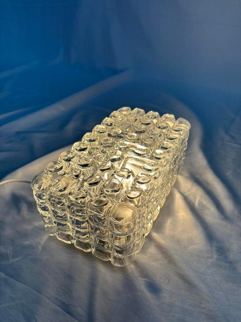 Vintage ERCO "Bubble Glass" wandlamp plafonnière jaren '60, Ophalen of Verzenden, Gebruikt, Glas