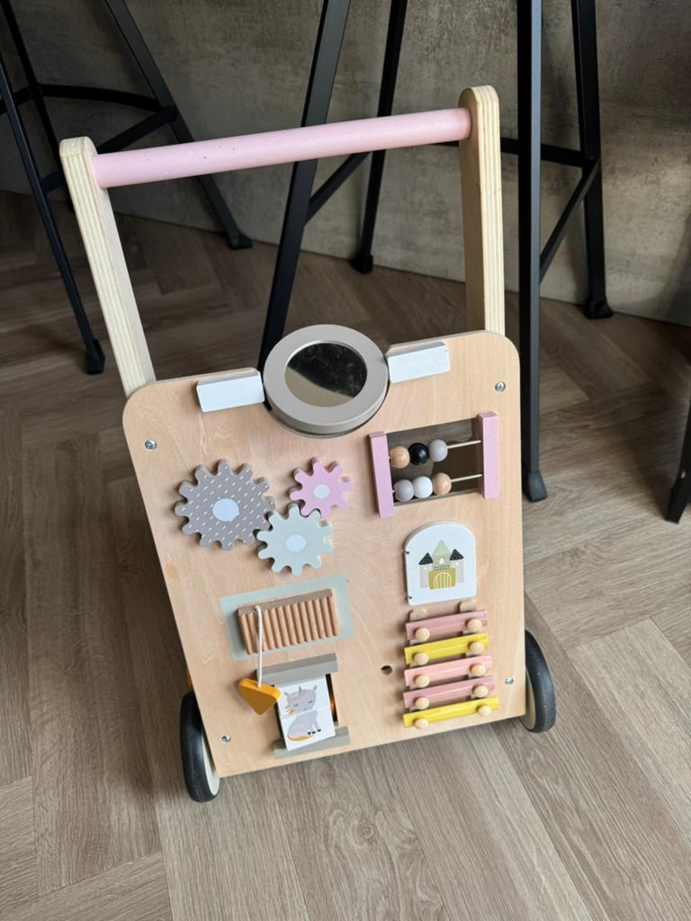 Houten loopwagen met activiteitenbord, Ophalen, Zo goed als nieuw, Overige typen