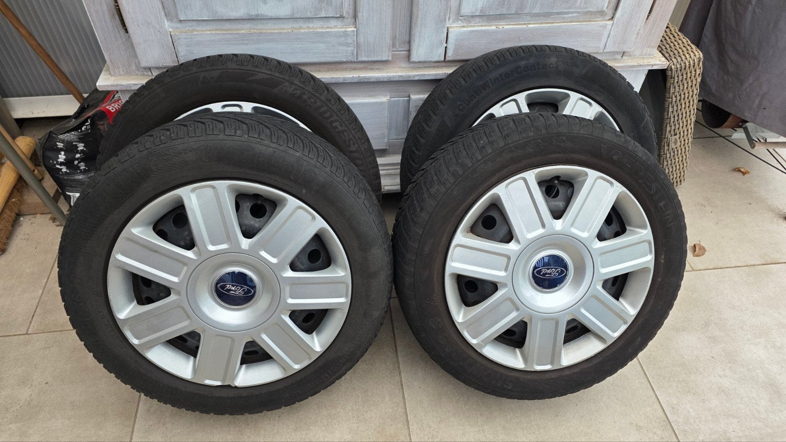 4 x Winterband Ford Focus (en bijv. volvo), Auto-onderdelen, Ophalen, Gebruikt, 16 inch, Banden en Velgen