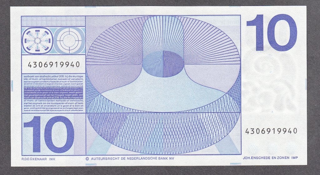 Frans Hals 10 gulden 25.4.1968 UNC Francoys - AV37.1c.2, Verzenden, 10 gulden