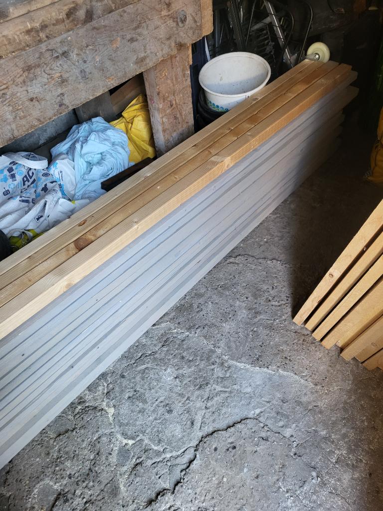 steigerplanken behandeld, Doe-het-zelf en Verbouw, Hout en Planken, Ophalen, Gebruikt, Minder dan 25 mm, Overige typen