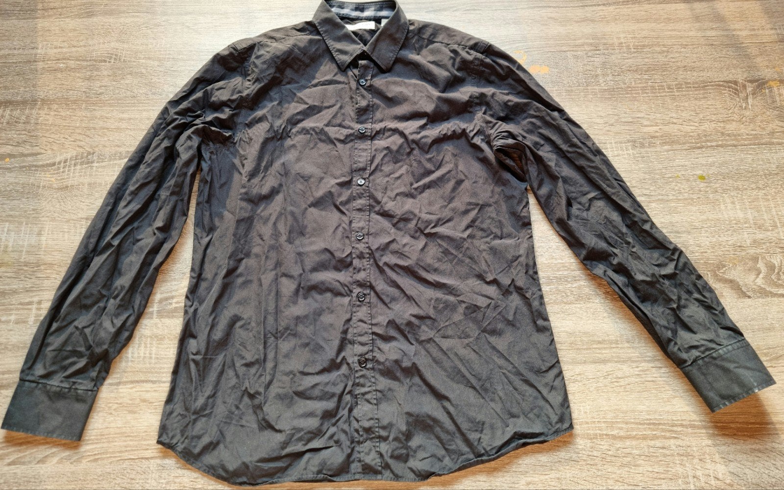 Burberry Londen overhemd Maat XL, Kleding | Heren, Overhemden, Zwart, Ophalen of Verzenden, Gedragen, Halswijdte 43/44 (XL)