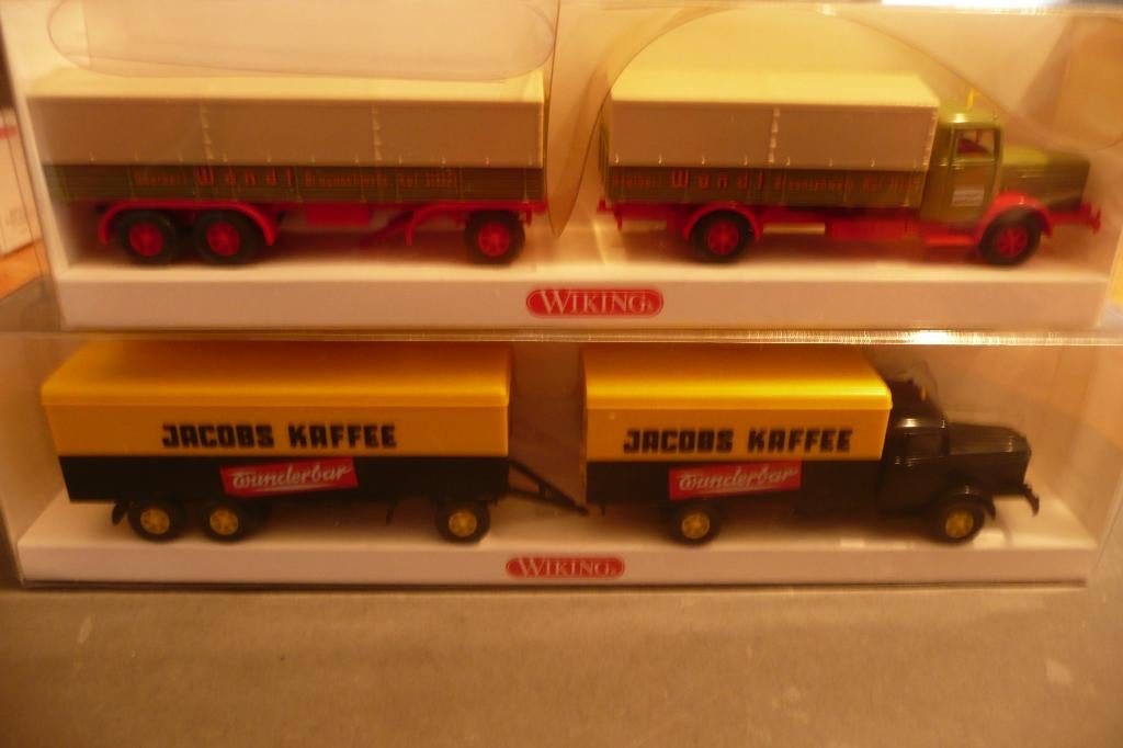 HO spoor 2x Wiking Bussing 8000 Jacobs Kaffee Wandt in OVP, Ophalen of Verzenden, Nieuw, Bus of Vrachtwagen, Wiking