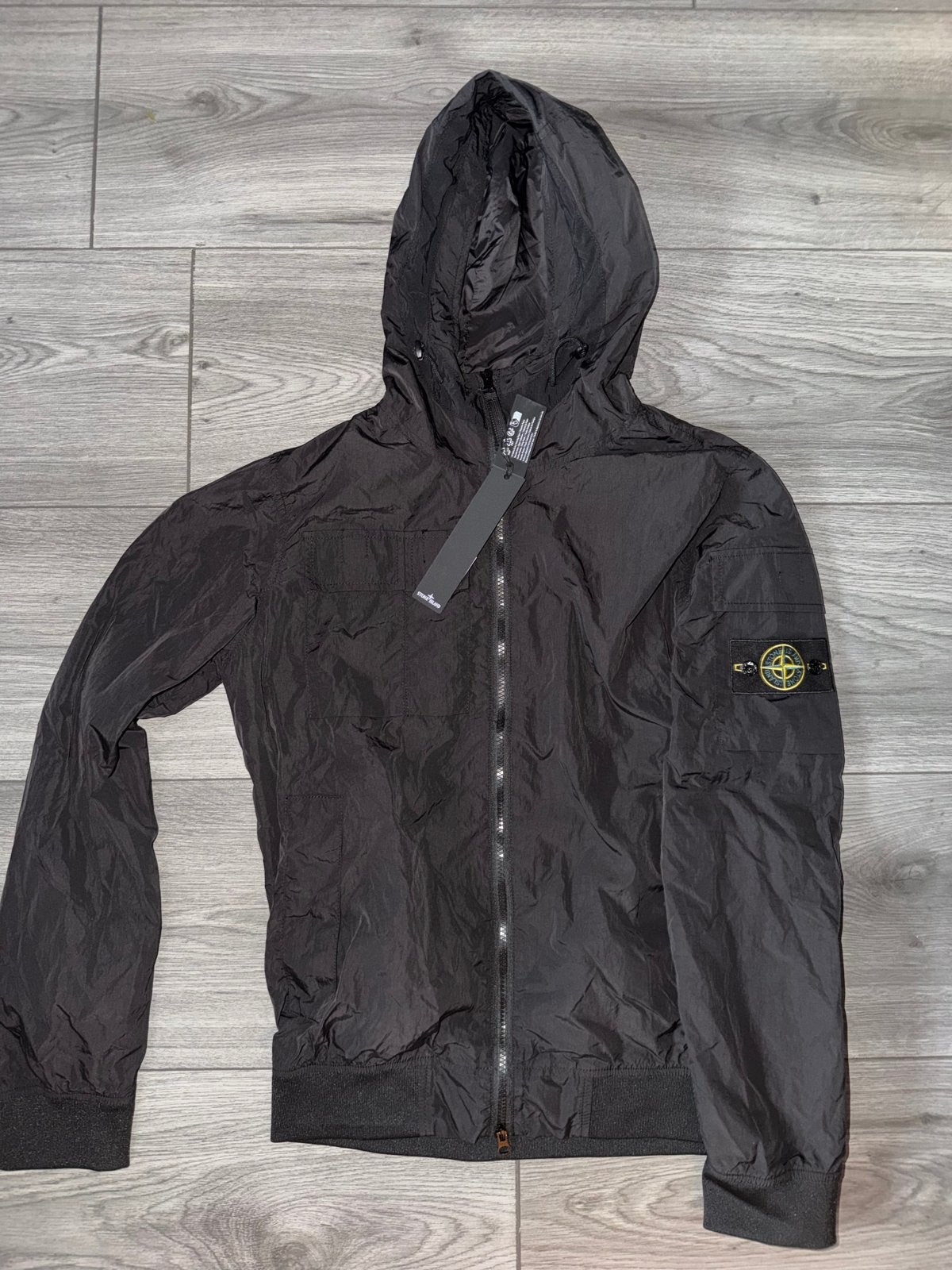 Stone Island Crinkle Reps NY Down Jacket Zwart, Ophalen of Verzenden, Nieuw, Maat 48/50 (M), Zwart