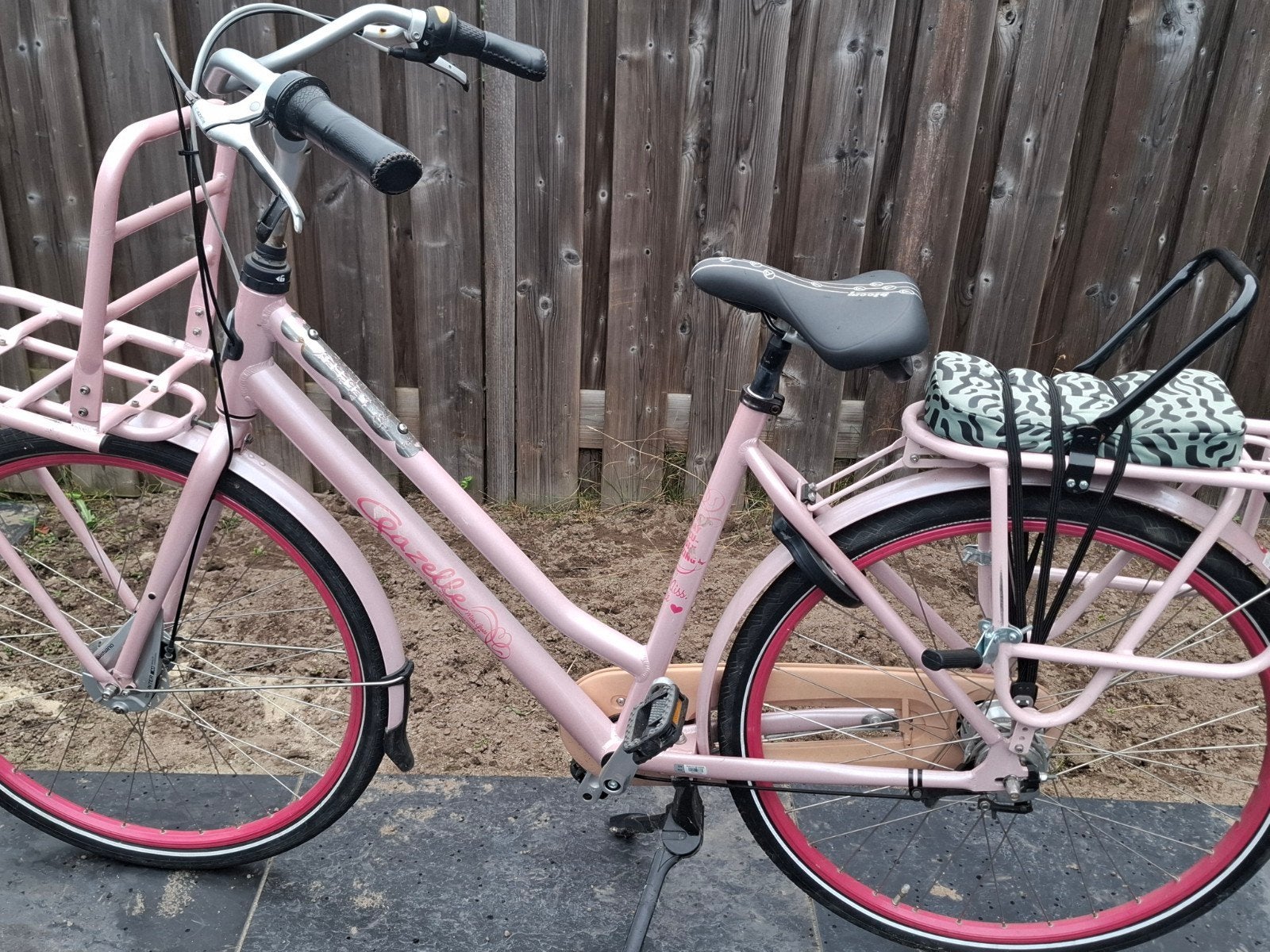 Roze Gazelle Miss Grace 28 inch., Fietsen en Brommers, Ophalen, Gebruikt, Velgrem, Versnellingen