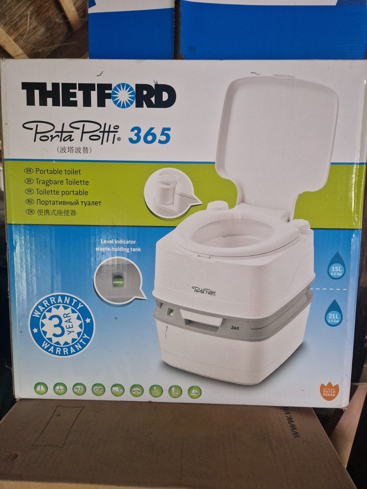 Thetford Porta Potti 365 Draagbaar Toilet Nieuw, Caravans en Kamperen, Ophalen of Verzenden, Nieuw