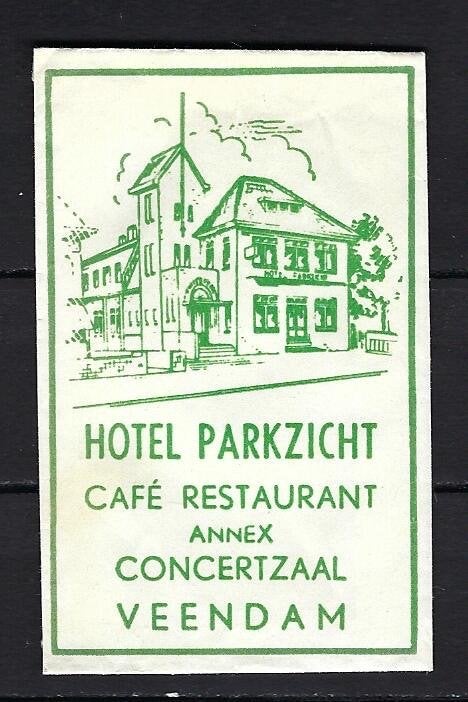 217 Veendam hotel cafe rest PARKZICHT, Ophalen of Verzenden, Nederland