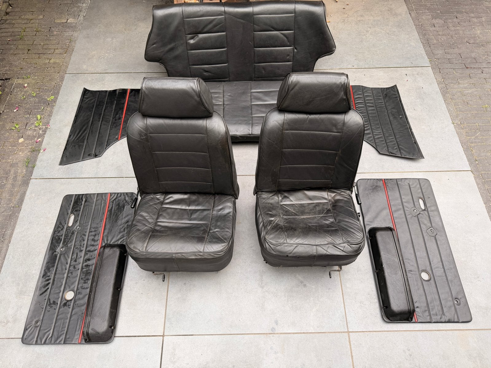 Zwart lederen interieur Classic Mini Cooper - Nette staat, Auto-onderdelen, Interieur en Bekleding, Mini, Gebruikt, Ophalen