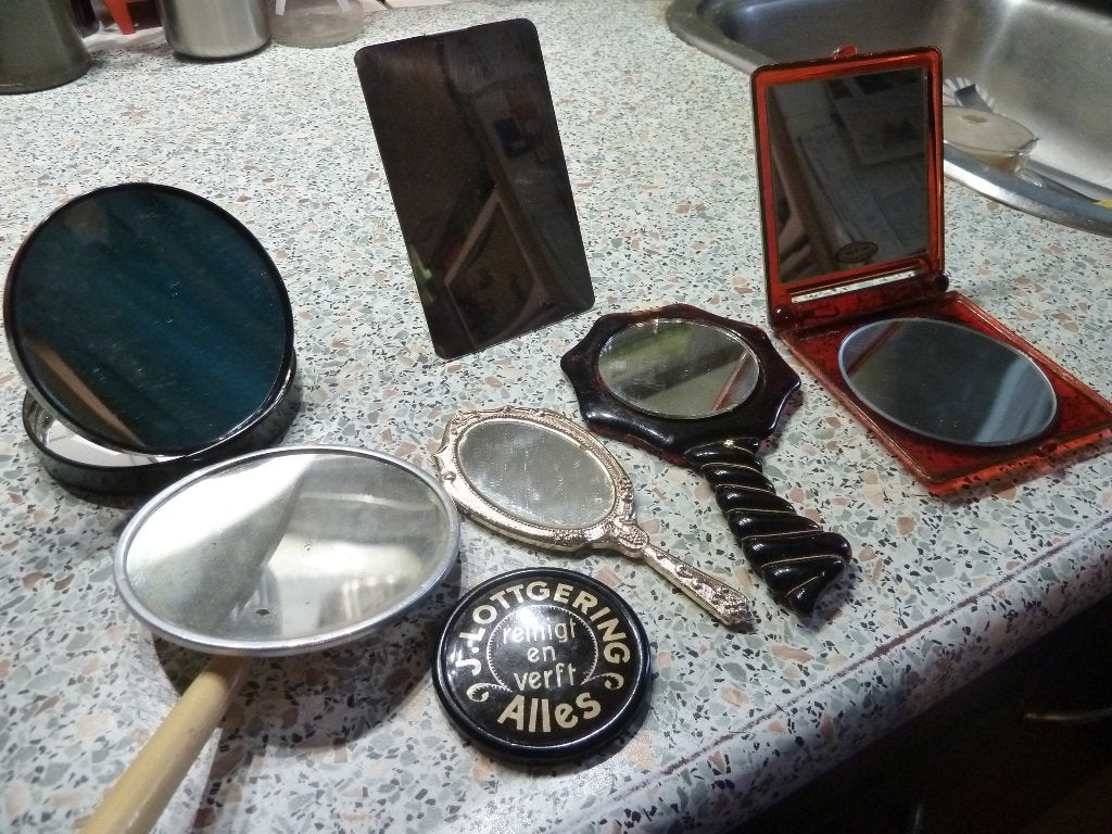 Make up spiegeltjes 7 x retro vintage, Ophalen of Verzenden, Huis en Inrichting
