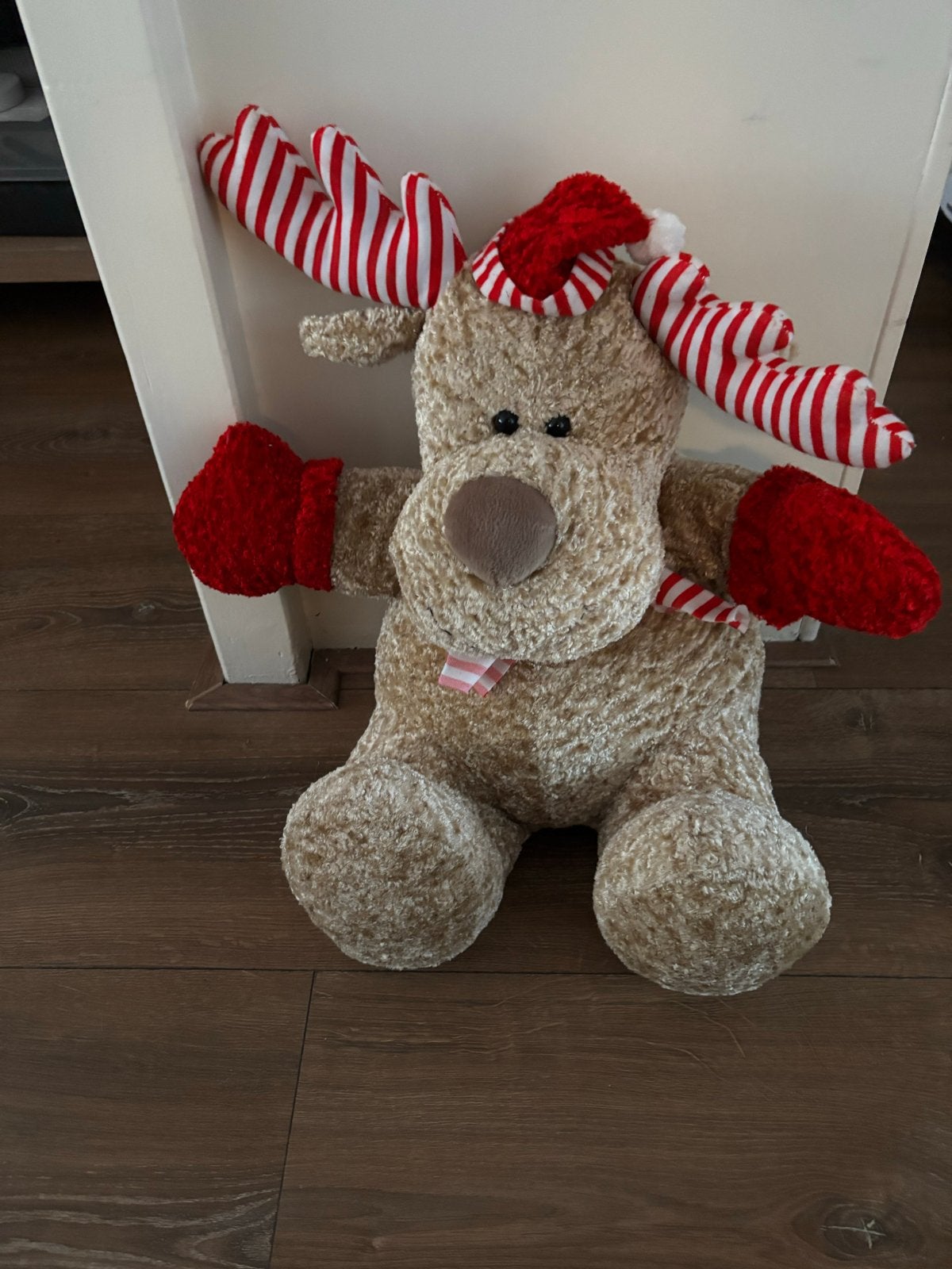Zgan super zachte Eland knuffel kerst 40cm, Ophalen of Verzenden, Zo goed als nieuw