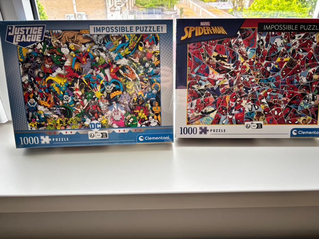 Puzzel 1000 stukjes impossible justice league spiderman, Ophalen of Verzenden, Nieuw