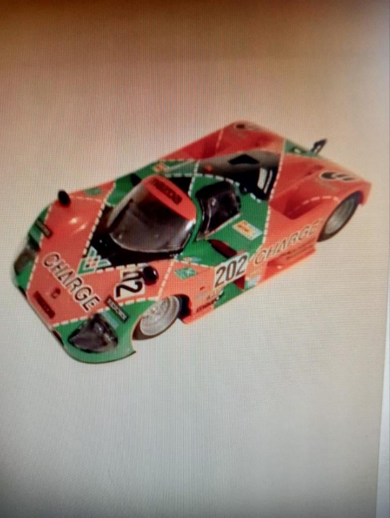 Mazda 787B Le Mans Modelauto - Oranje/Groen, Ophalen of Verzenden, Zo goed als nieuw, Auto, Overige merken