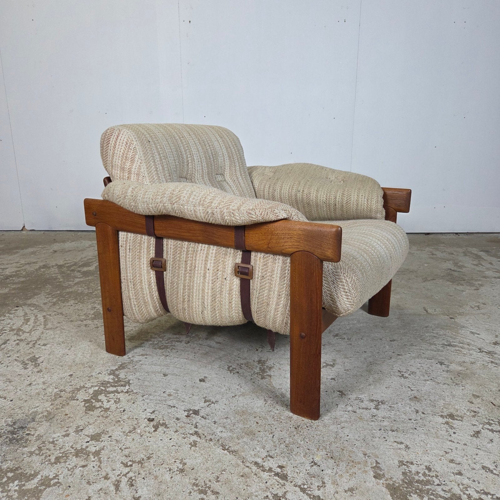H.W. Klein Bramin vintage jaren 60 lounge relax stoel teak, Ophalen, Hout, Gebruikt, 75 tot 100 cm