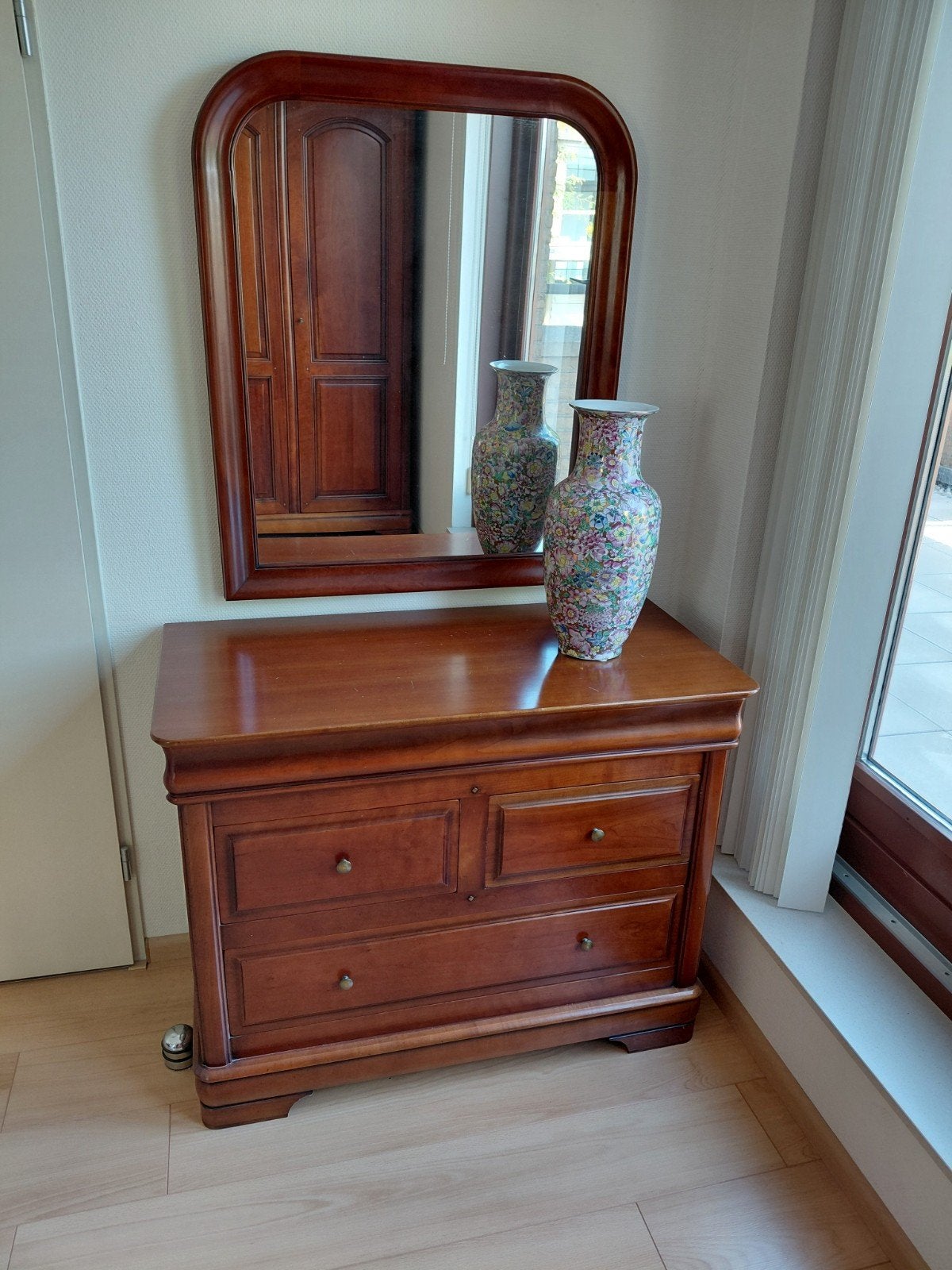 Klassieke commode met spiegel, Ophalen, Rechthoekig, Minder dan 50 cm