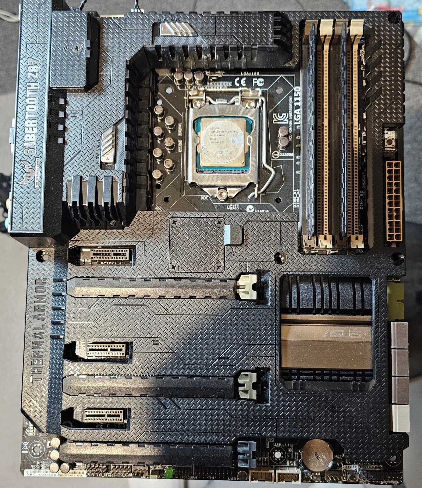 ASUS Sabertooth Z87 Moederbord met Intel i5-4670 CPU, Ophalen of Verzenden