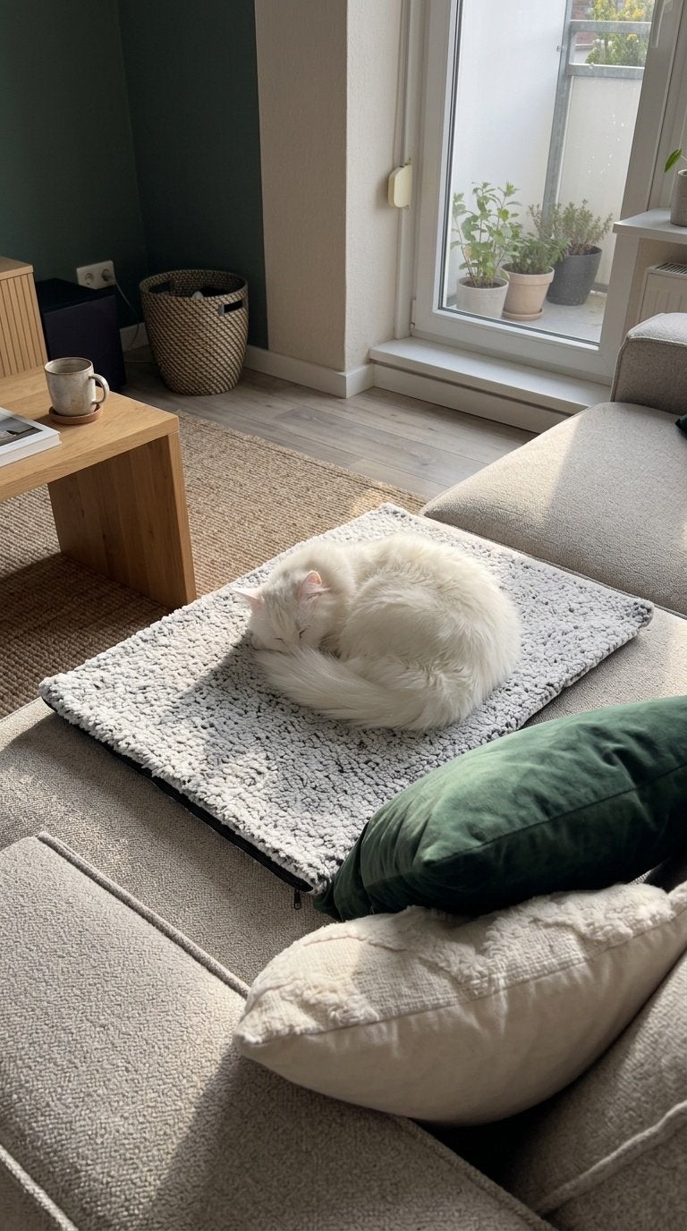 Zelfverwarmende kattenmat — geen stroom — antislip, Ophalen of Verzenden, Zo goed als nieuw