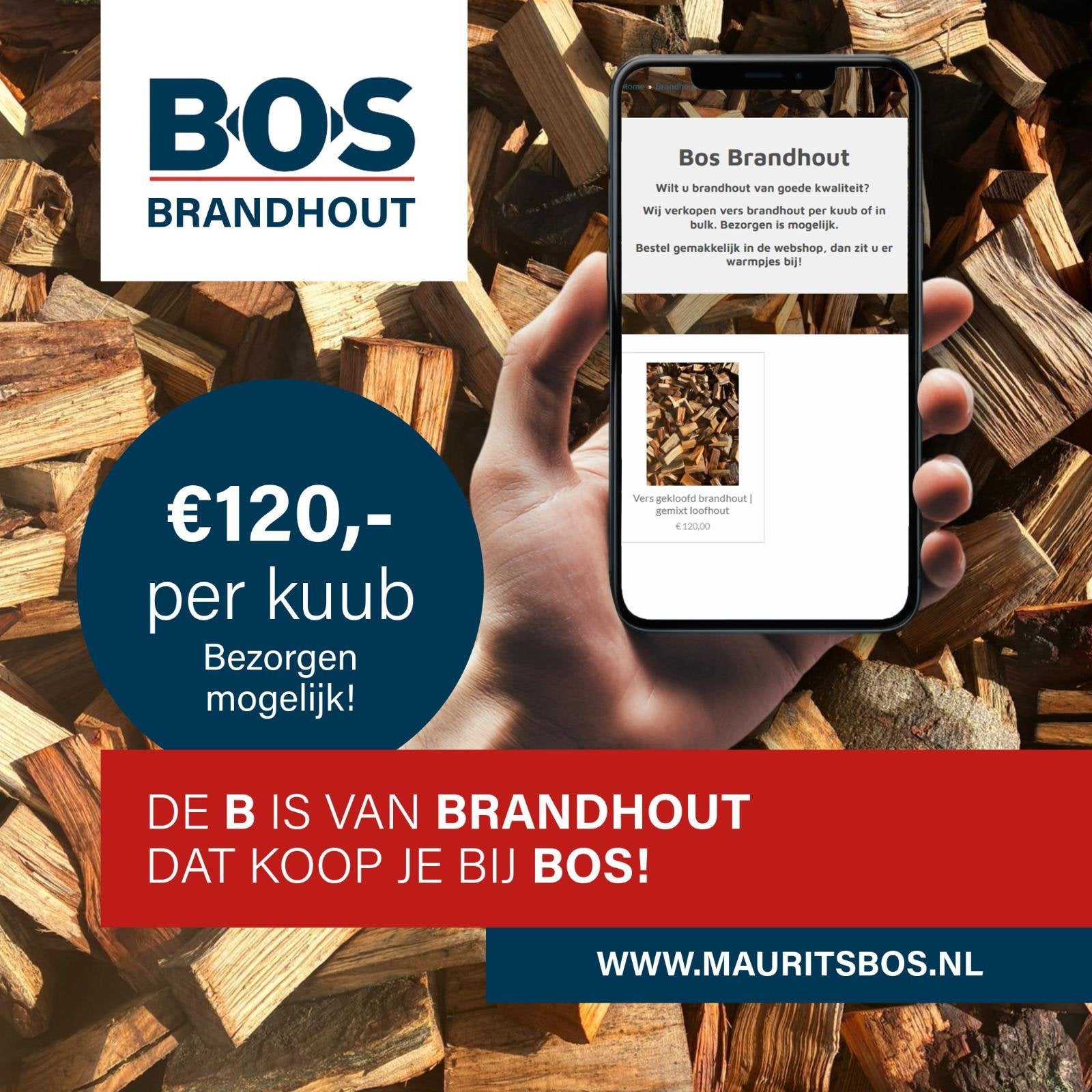 gekloofd brandhout haardhout 25 cm, beuk, es, berk, els, 6 m³ of meer, Ophalen of Verzenden, Eikenhout, Blokken