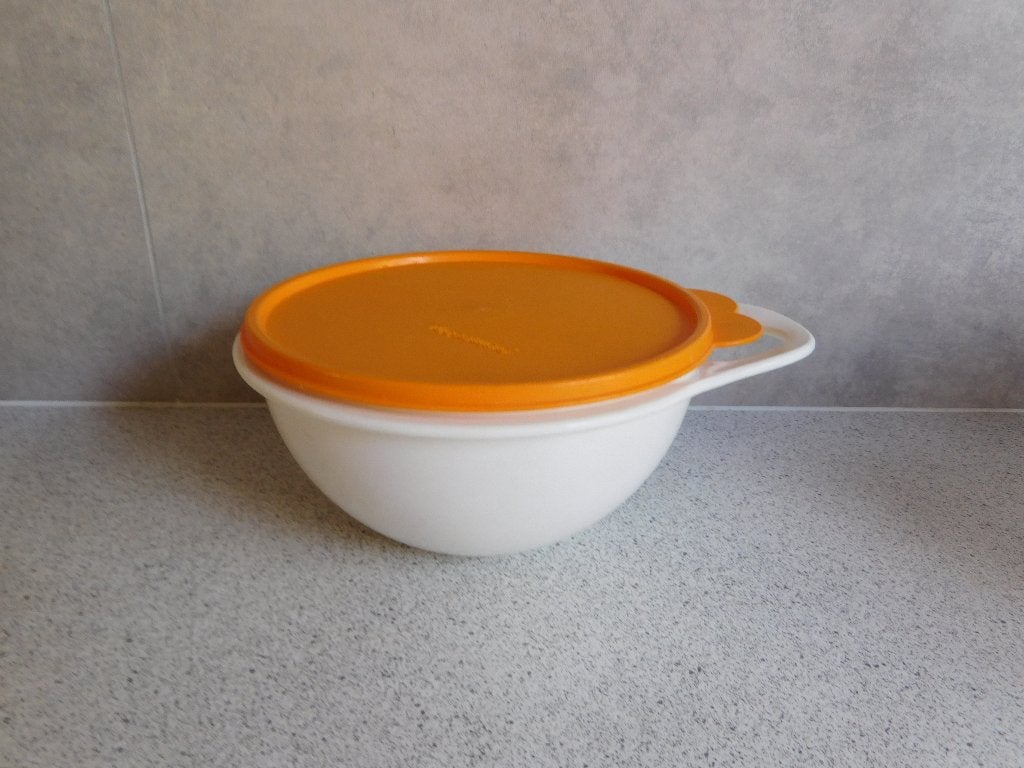 Tupperware Mixerkom 1,4 Ltr. Wit Oranje, 1400 ml, Overige typen, Oranje, Ophalen of Verzenden