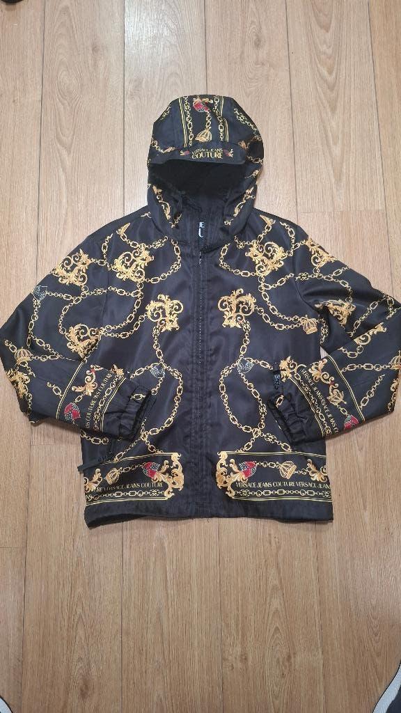 Versace jas, Kleding | Heren, Ophalen of Verzenden, Zo goed als nieuw, Maat 48/50 (M), Zwart