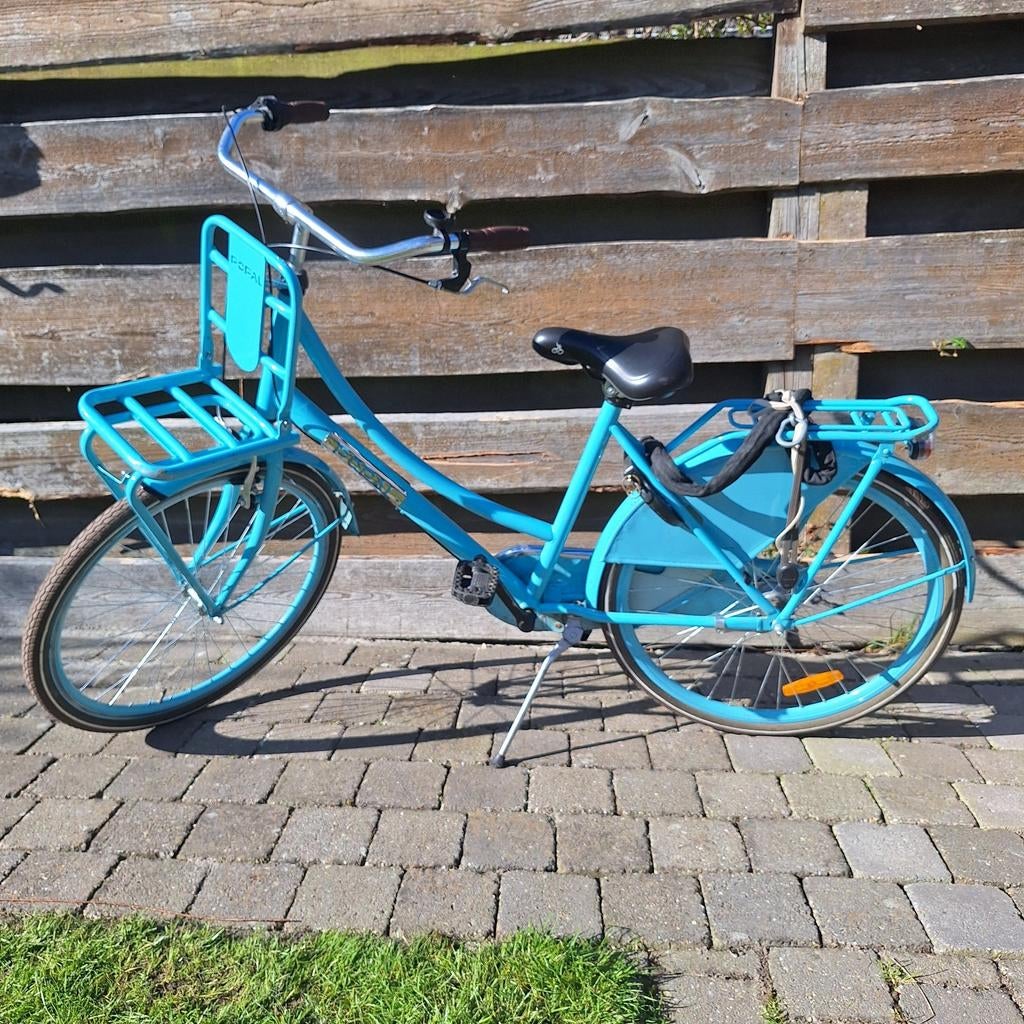 Blauwe damesfiets met voordrager, Ophalen of Verzenden