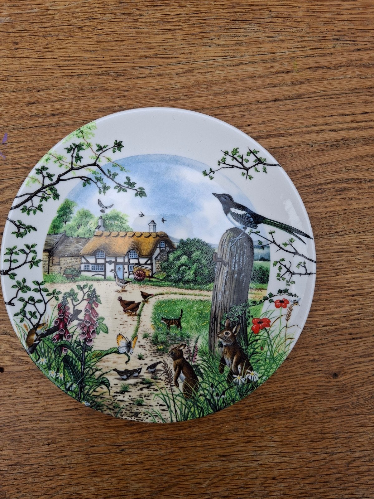 Wedgwood 'The Farm Cottage' verzamelbord - Colin Newman 1988, Antiek en Kunst, Ophalen of Verzenden
