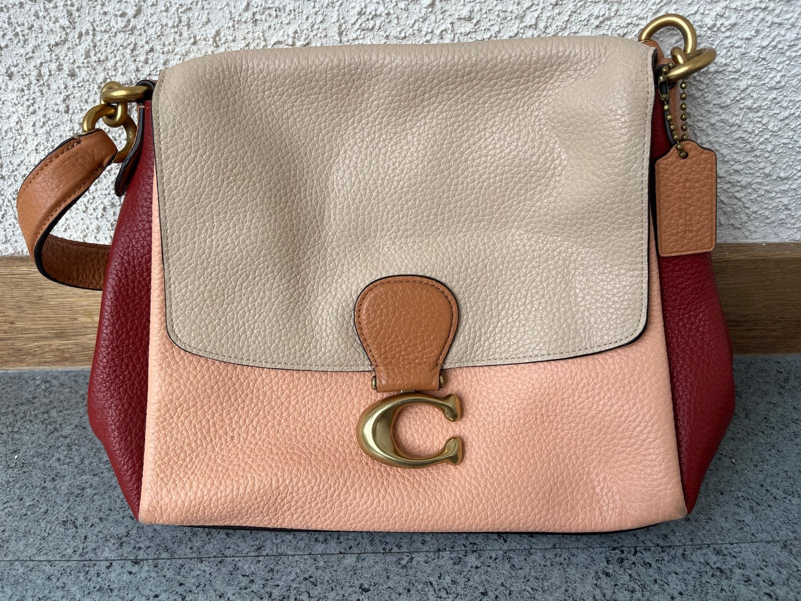 Coach Schoudertas - Multicolor Leer, Sieraden, Tassen en Uiterlijk, Tassen | Damestassen, Ophalen, Zo goed als nieuw, Overige kleuren