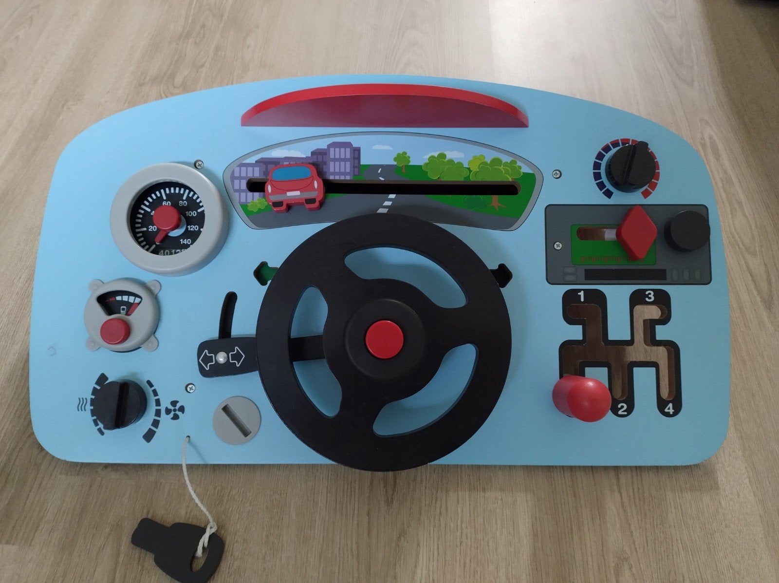Houten speelstuur voor kinderen - Interactief rijplezier, Ophalen, Gebruikt, Ontdekken