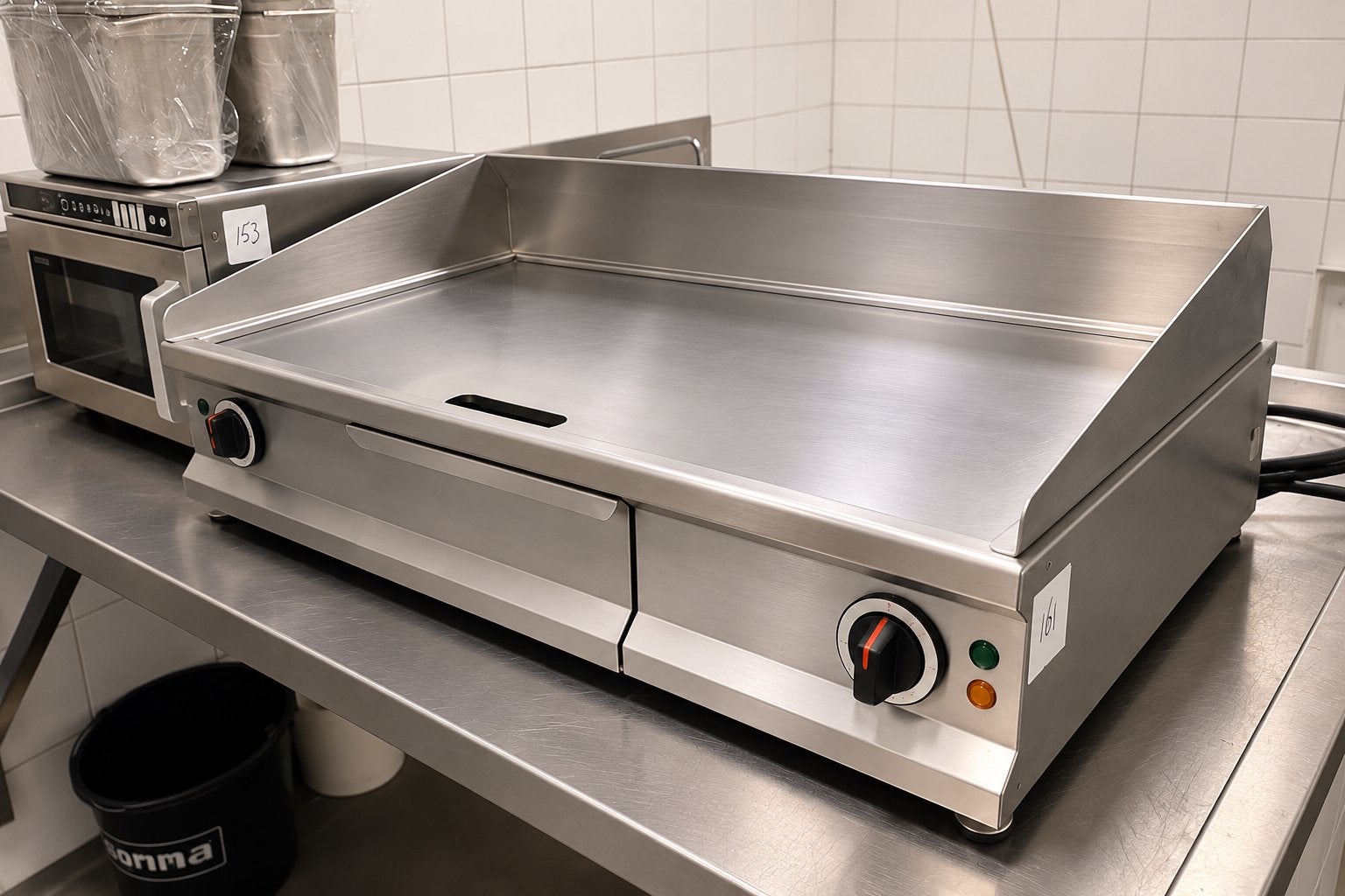Professionele RVS Bakplaat/Grill voor Horeca, Zakelijke goederen, Ophalen of Verzenden, Gebruikt, Fornuis, Frituur en Grillen