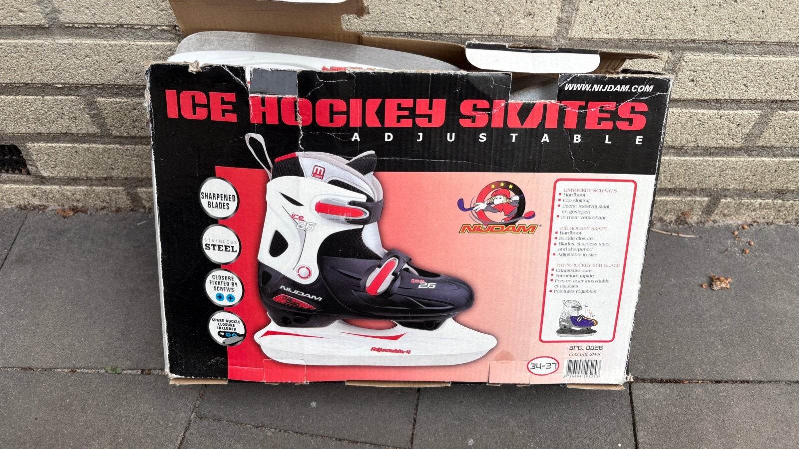 Nijdam IJshockeyschaatsen - Verstelbaar (Maat 34-37), Gebruikt, Ophalen of Verzenden, IJshockeyschaatsen, Nijdam
