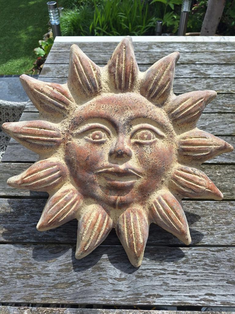 Mexicaans Aardewerk Zon Gezicht Wanddecoratie Jaren 90, Ophalen of Verzenden