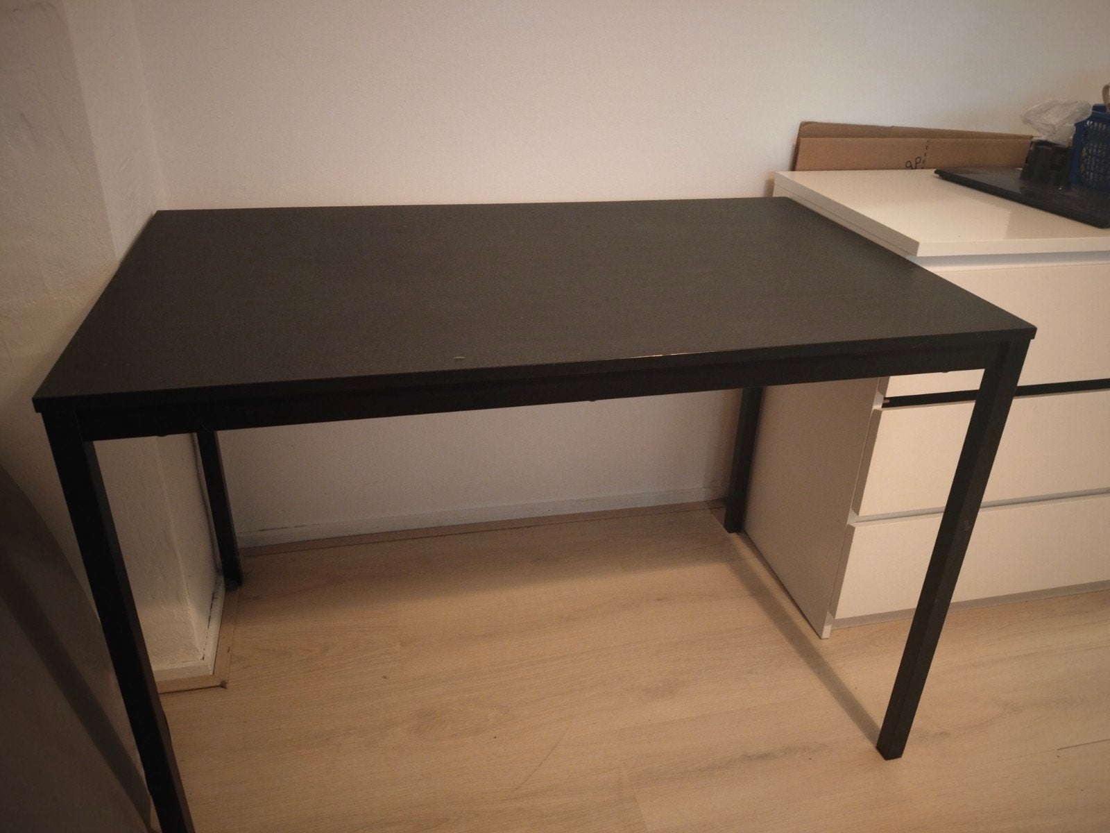 Bureau zwart, Huis en Inrichting, Tafels | Eettafels, Ophalen, Gebruikt, Rechthoekig, 50 tot 100 cm