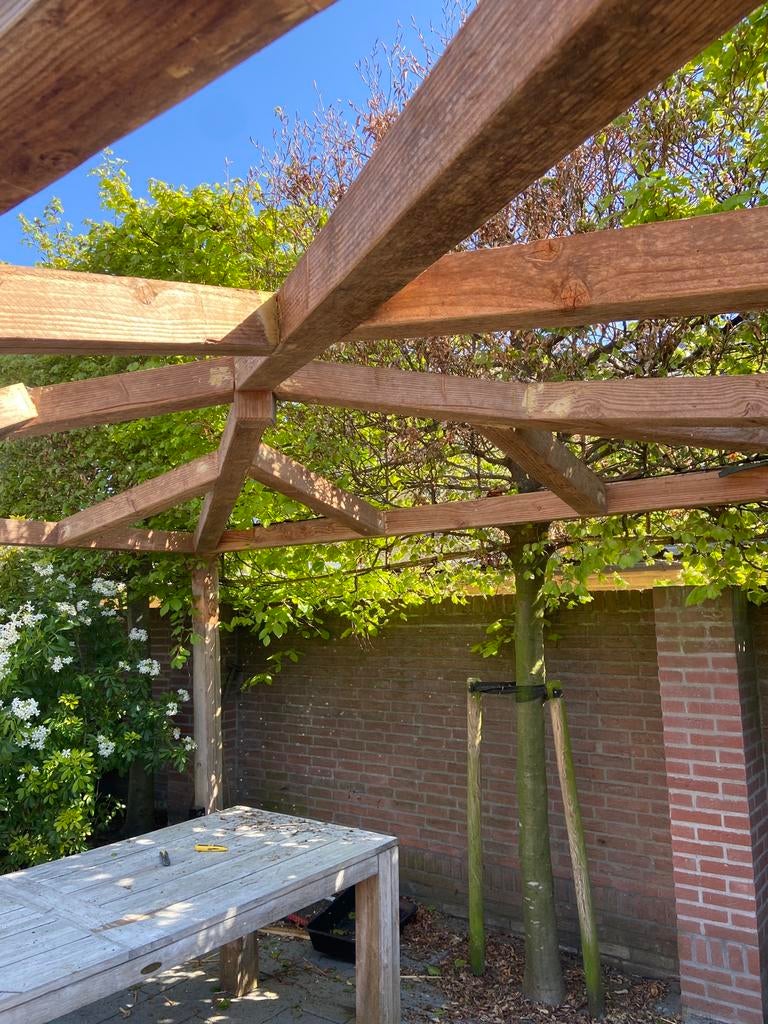 Zeer grote overkapping iets aparts zie foto's, Tuin en Terras, Ophalen of Verzenden