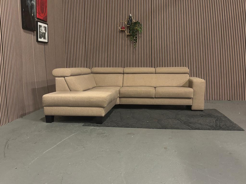 GRATIS LEVERING Hoekbank Beige 265x225 GEREINIGD
