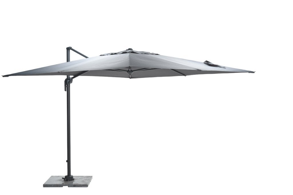 Zweefparasol Hawaii 270x270 d'grijs, zand, taupe doek, Ophalen, Kantelbaar, Nieuw, 2 tot 3 meter