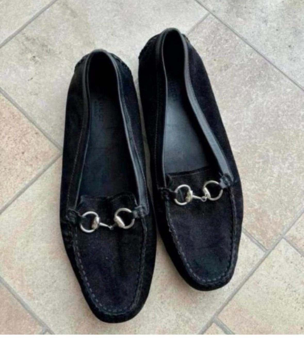 Gucci suède loafers Instappers Maat 41, Ophalen of Verzenden, Zwart, Instappers