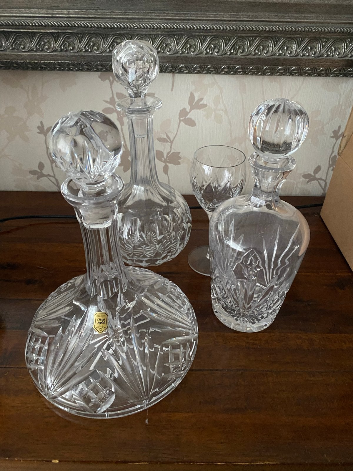 Prachtige kristallen karaffen en glas, Ophalen of Verzenden