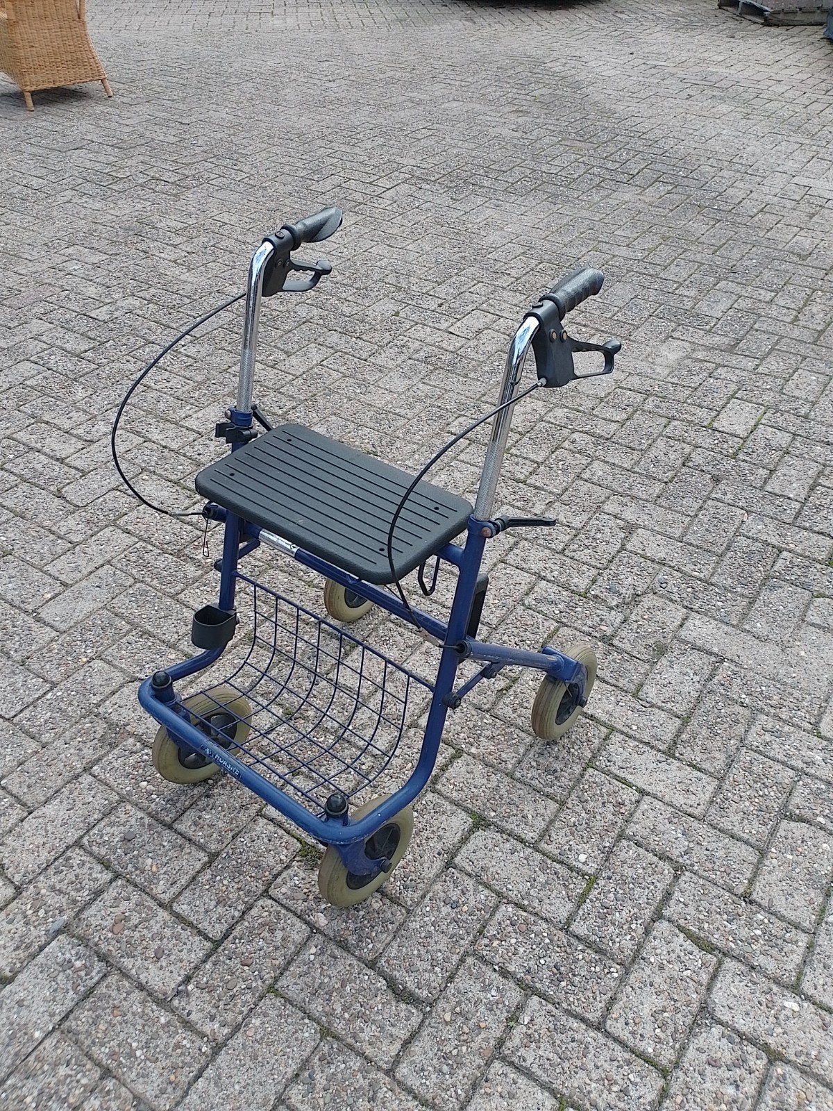 rollator zwart met blauw, Diversen, Ophalen of Verzenden, Gebruikt