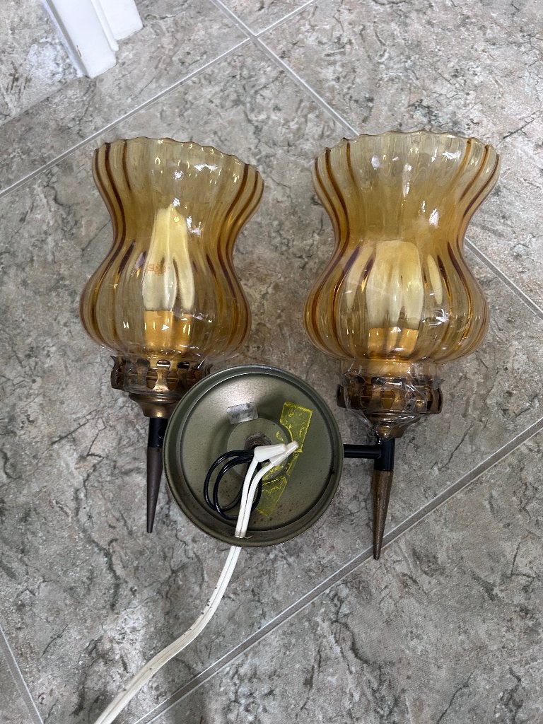Retro wandlamp mid century, Ophalen, Gebruikt, Wandlamp